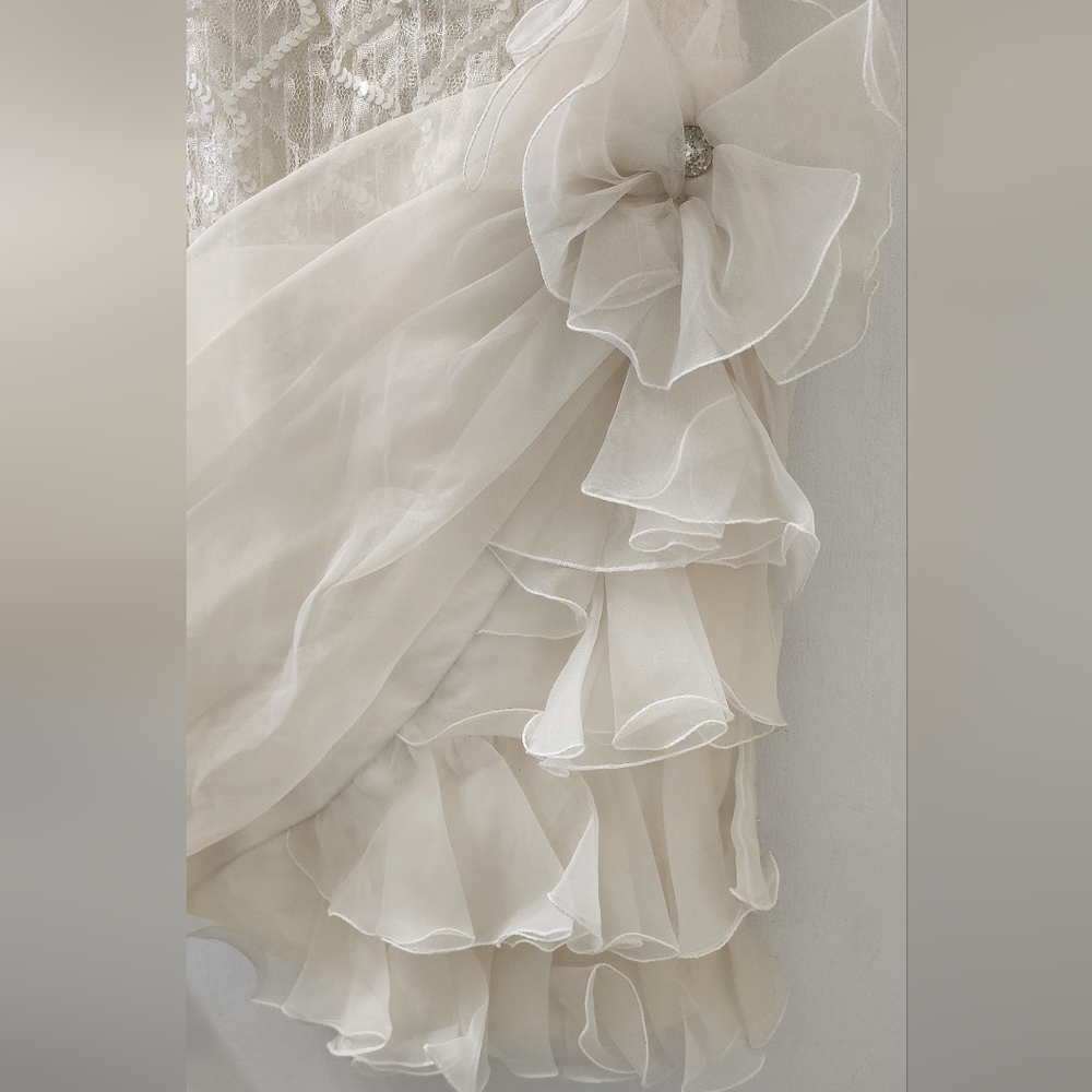 Karen‎ Millen Elegant Cream Lace Dress, Size Small. - Picture 7 of 13